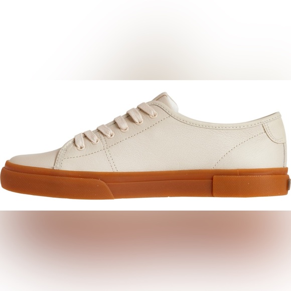 Frye Gia White Sneakers with Tan Soles Genuine Leather Size 8.5 Women’s - Picture 13 of 13